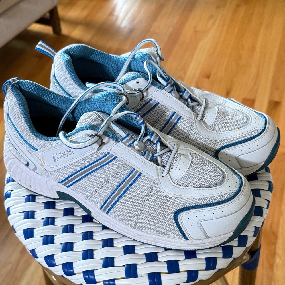 Light Blue & White Athletic Sneakers for Women